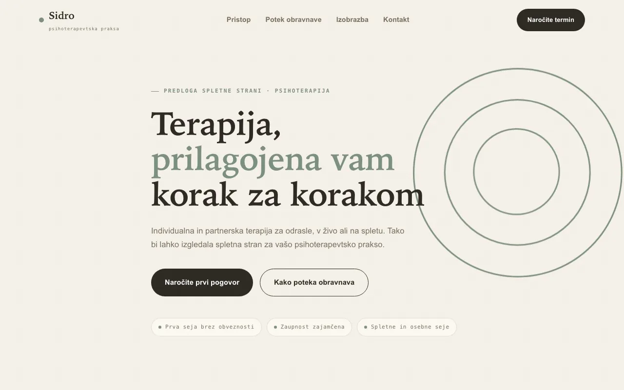 Psychotherapist website demo