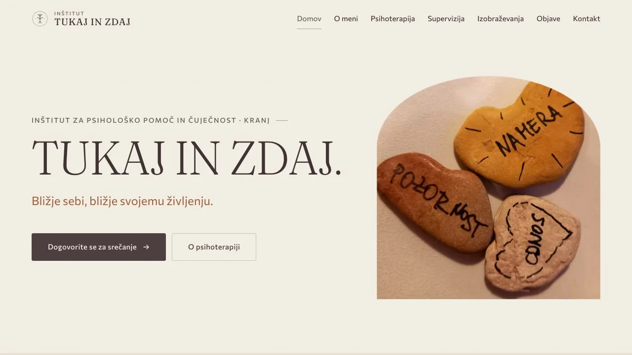 Inštitut tukaj in zdaj website
